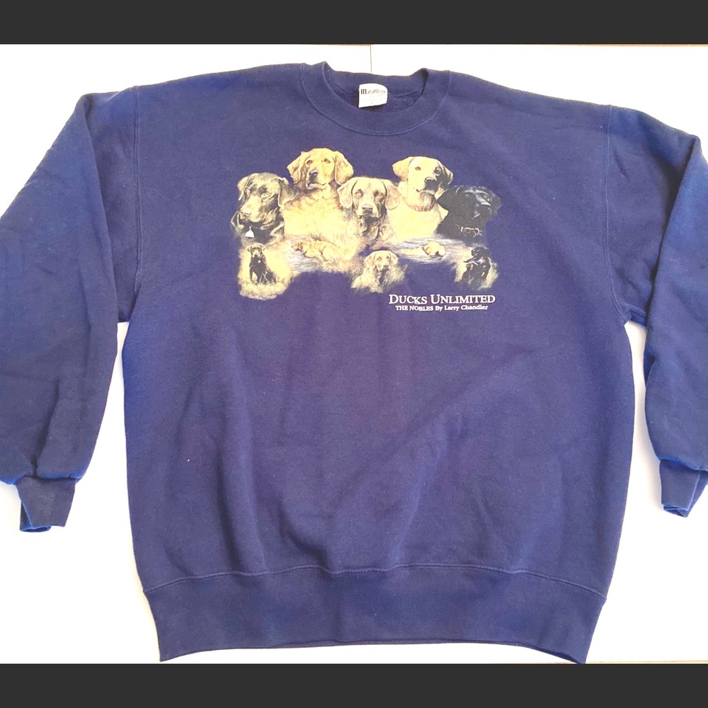 Vintage Ducks Unlimited Retriever Dogs Sweater
